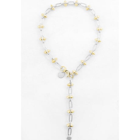 SPIKE & chain choker necklace