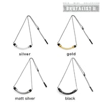 METAL TUBE & ring short necklace
