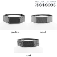 BRUTALIST polygon leather choker