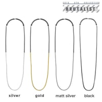 2 TONE BLOCK CHAIN long necklace