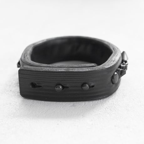 SPIKE & industrial chain leather bracelet