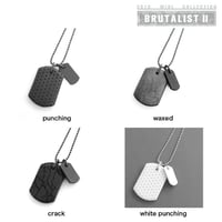WRAPPED leather dog tag necklace