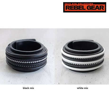 RUBBER CODE & leather bracelet