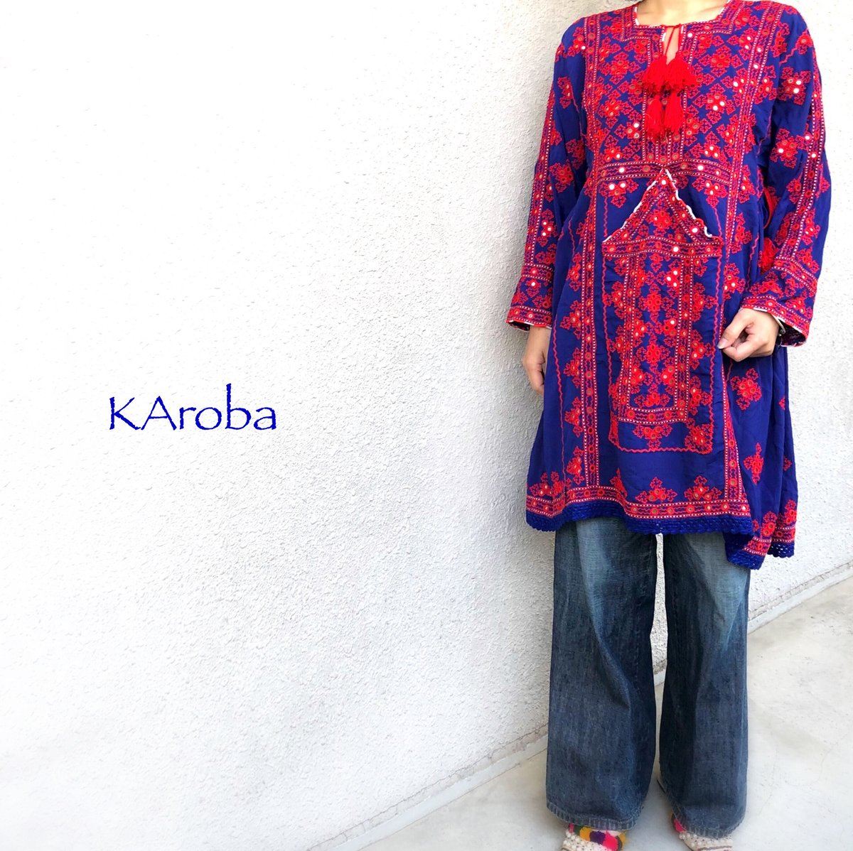 Celia Dragouni Vintage バロチ刺繍ワンピース バロチドレス Celia Dragouni Vintage バロチ刺繍ワンピース バロチドレスΩ