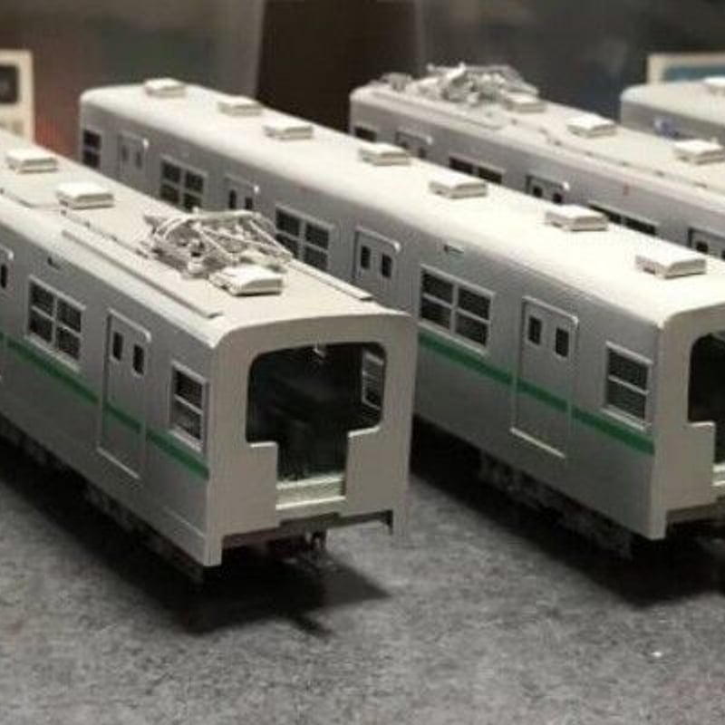 HO】営団（東京）地下鉄6000系第２次試作車（非冷房）4両ペーパーボディーキット（木製床下...