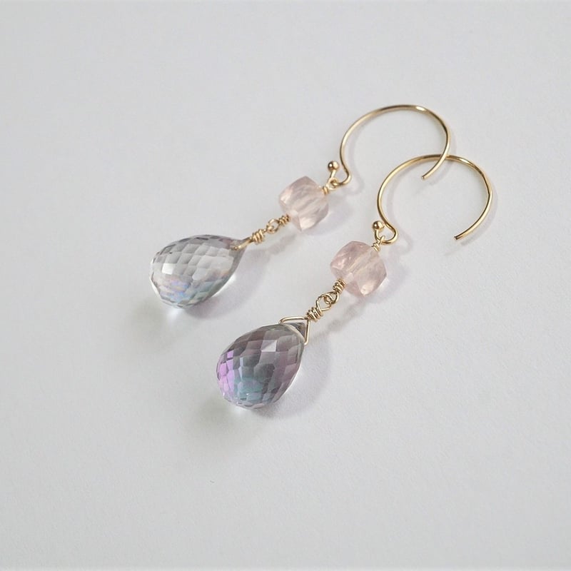ミスティッククォーツ ピアス | Salt and Pepper