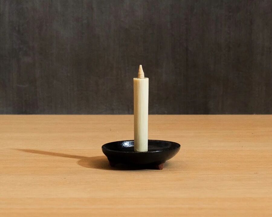 陶器燭台 黒備前（1匁～5匁用 ） | ハーモニー・ストア