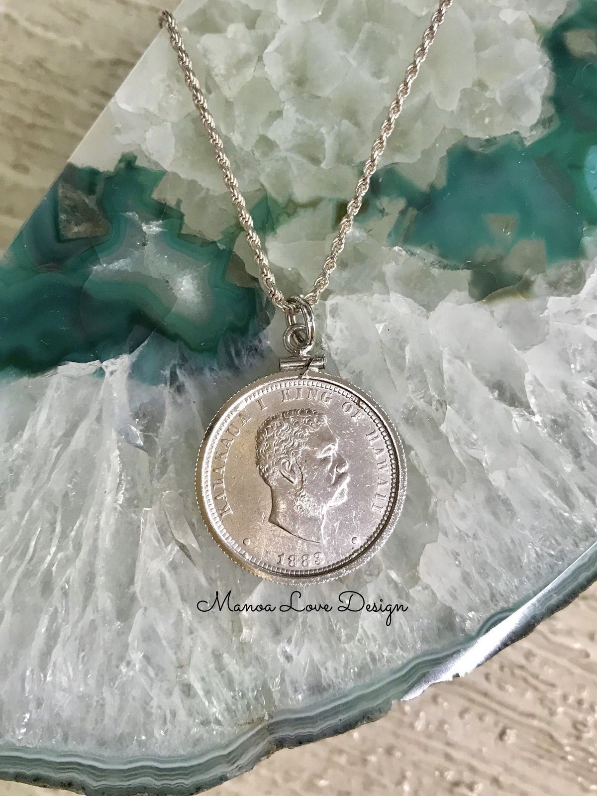 ハワイ王国1883年カラカウア25セント銀貨