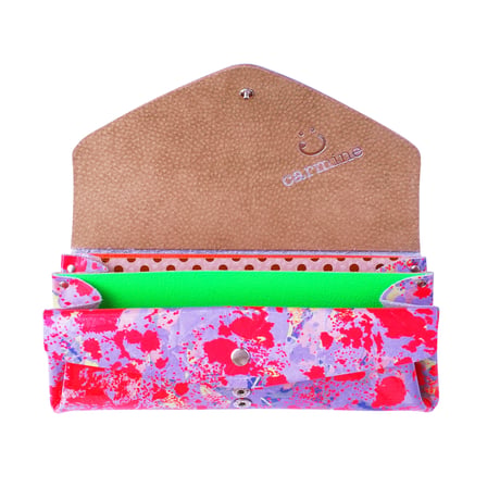 レザー ロングウォレット リキッド ネオン【Leather Long Wallet Liquid Neon】