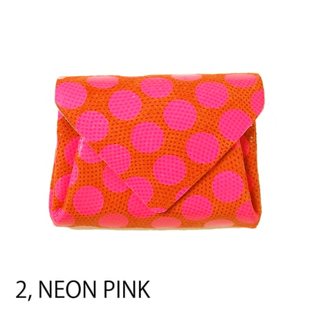 ドットレザー ミニウォレット ネオンカラー 【Dot Leather Mini Wallet NeonColor】