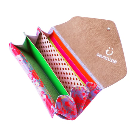 レザー ロングウォレット リキッド ネオン【Leather Long Wallet Liquid Neon】
