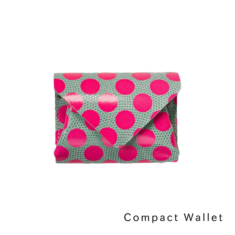 ワンウォレット/コンパクトウォレットドット ネオンチェリー【One