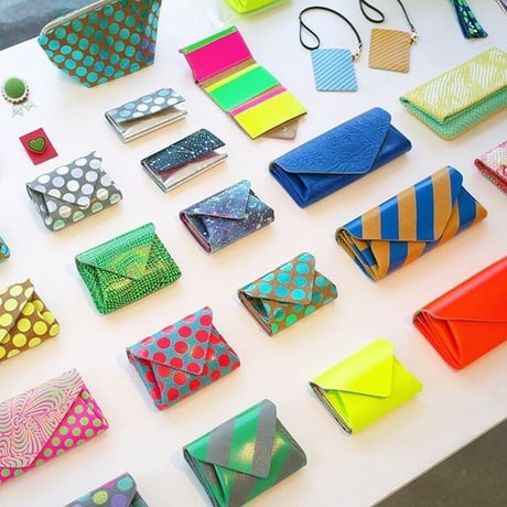 ドットレザー ミニウォレット ネオンカラー 【Dot Leather Mini Wallet NeonColor】