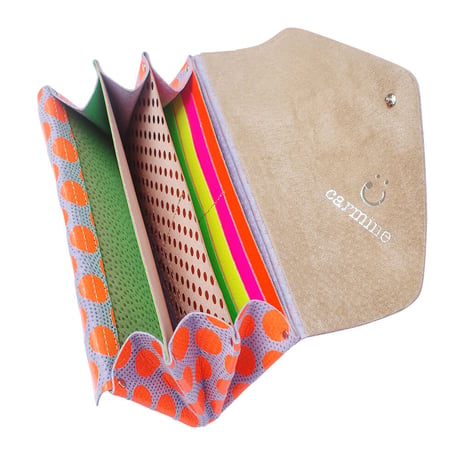 ドットレザー ロングウォレット ネオンカラー 【Dot Leather Long Wallet NeonColor】