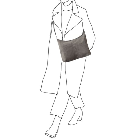 洗えるレザーサコッシュ 【 Washable Leather  Crossbody Bag】