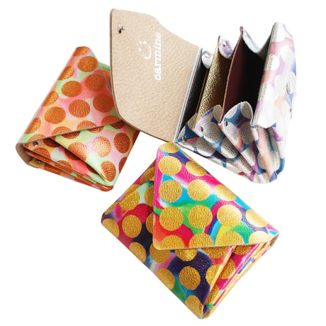 レザーミニウォレット クリアドット ダブル 【Leather Mini Wallet Clear Dot Double 】