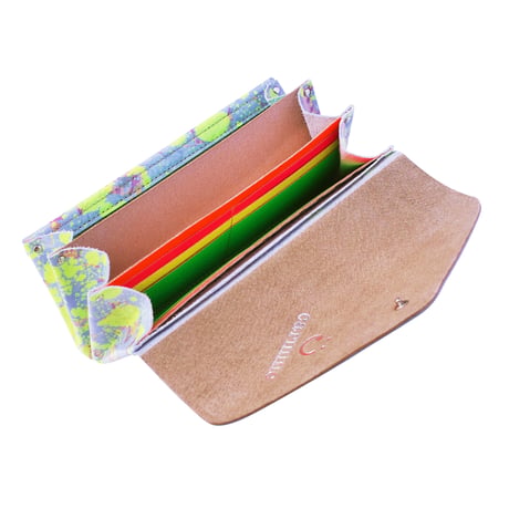 レザー ロングウォレット リキッド ネオン【Leather Long Wallet Liquid Neon】