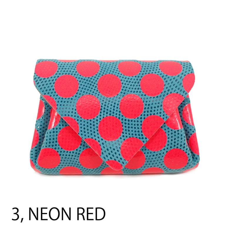 ドットレザー ミニウォレット ネオンカラー 【Dot Leather Mini Wallet