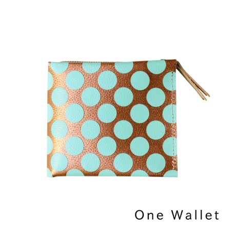 ワンウォレット/コンパクトウォレットクリアドット カッパー【One Wallet/Compact Wallet Clear Dot Copper】
