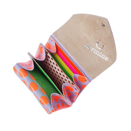 ドットレザー ミニウォレット ネオンカラー 【Dot Leather Mini Wallet NeonColor】
