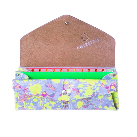 レザー ロングウォレット リキッド ネオン【Leather Long Wallet Liquid Neon】