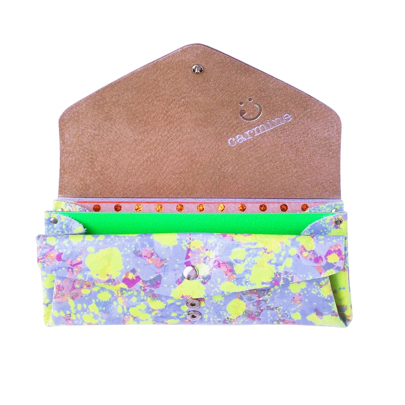 レザー ロングウォレット リキッド ネオン【Leather Long Wallet Liqui