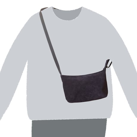 洗えるレザーミニサコッシュ  【 Washable Leather Mini Crossbody Bag】