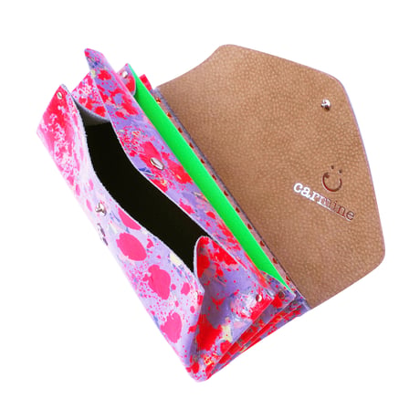レザー ロングウォレット リキッド ネオン【Leather Long Wallet Liquid Neon】