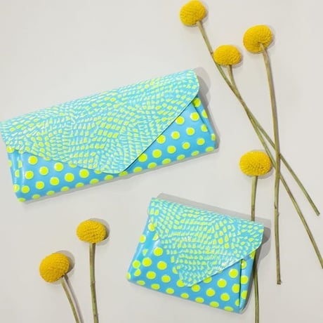 レザーロングウォレット バード ネオンカラー【Leather Long Wallet Bird Neon Color】