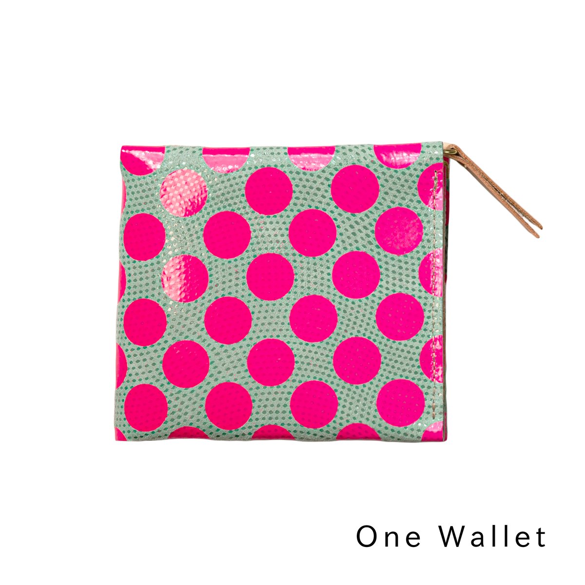 ワンウォレット/コンパクトウォレットドット ネオンチェリー【One