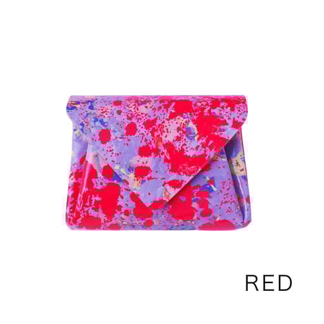 レザーミニウォレット リキッド ネオン 【Leather Mini Wallet Liquid Neon】