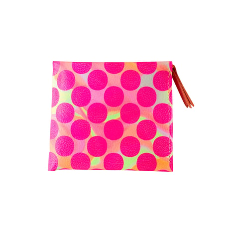 ワンウォレット ダブル ネオンピンク【One Wallet Clear Dot Double Neon Pink】