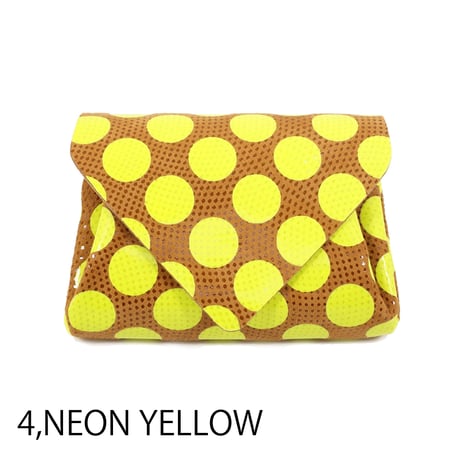 ドットレザー ミニウォレット ネオンカラー 【Dot Leather Mini Wallet NeonColor】