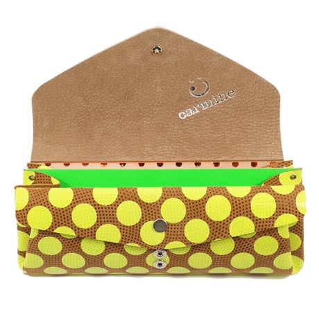 ドットレザー ロングウォレット ネオンカラー 【Dot Leather Long Wallet NeonColor】