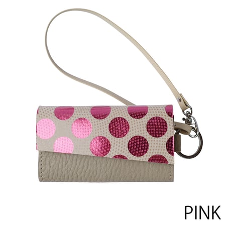 キーパスケースドット ストラップ付き  【Key Passcase Dot】