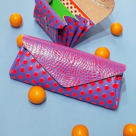 レザーロングウォレット バード ネオンカラー【Leather Long Wallet Bird Neon Color】