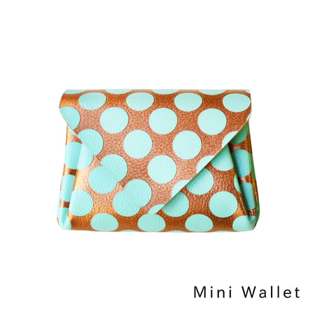レザーロングウォレット/ミニウォレット クリアドット カッパー 【Leather Long/Mini Wallet Clear Dot Copper】