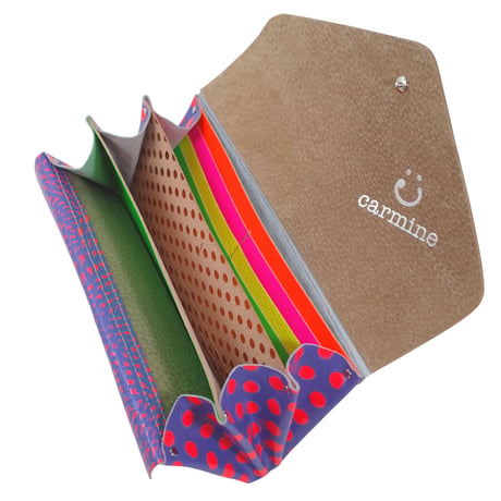 レザーロングウォレット バード ネオンカラー【Leather Long Wallet Bird Neon Color】