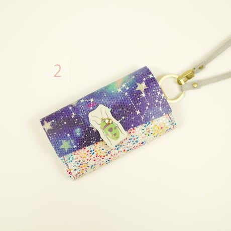 カスタマイズオーダー！新作キーパスケース ストラップ付き  【Key Passcase】