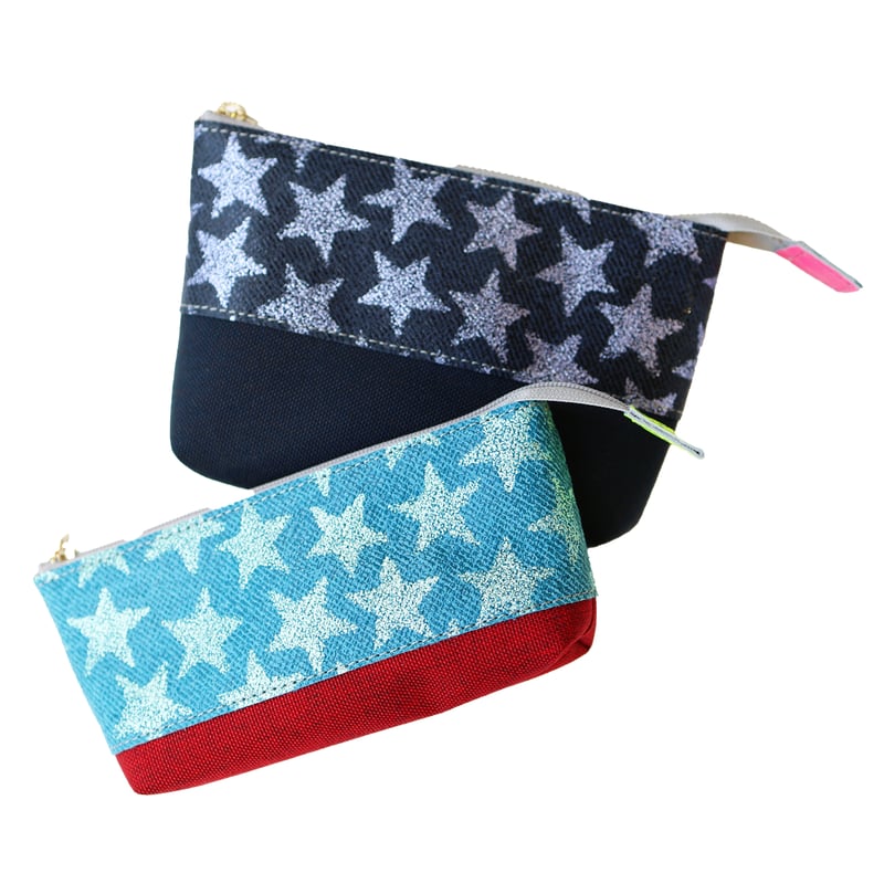 グラス & ペンケース/レザーポーチ スター【Glasses & Pencil Case/Po