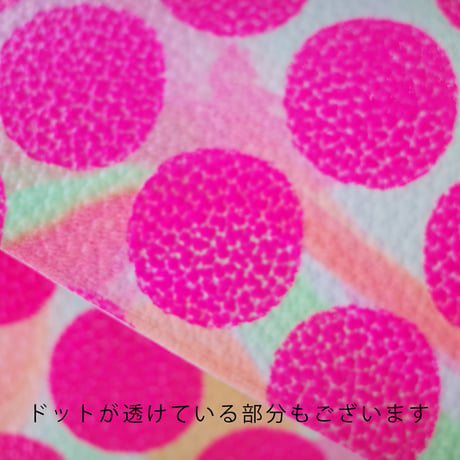 ワンウォレット ダブル ネオンピンク【One Wallet Clear Dot Double Neon Pink】