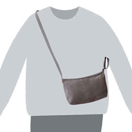 洗えるレザーミニサコッシュ  【 Washable Leather Mini Crossbody Bag】