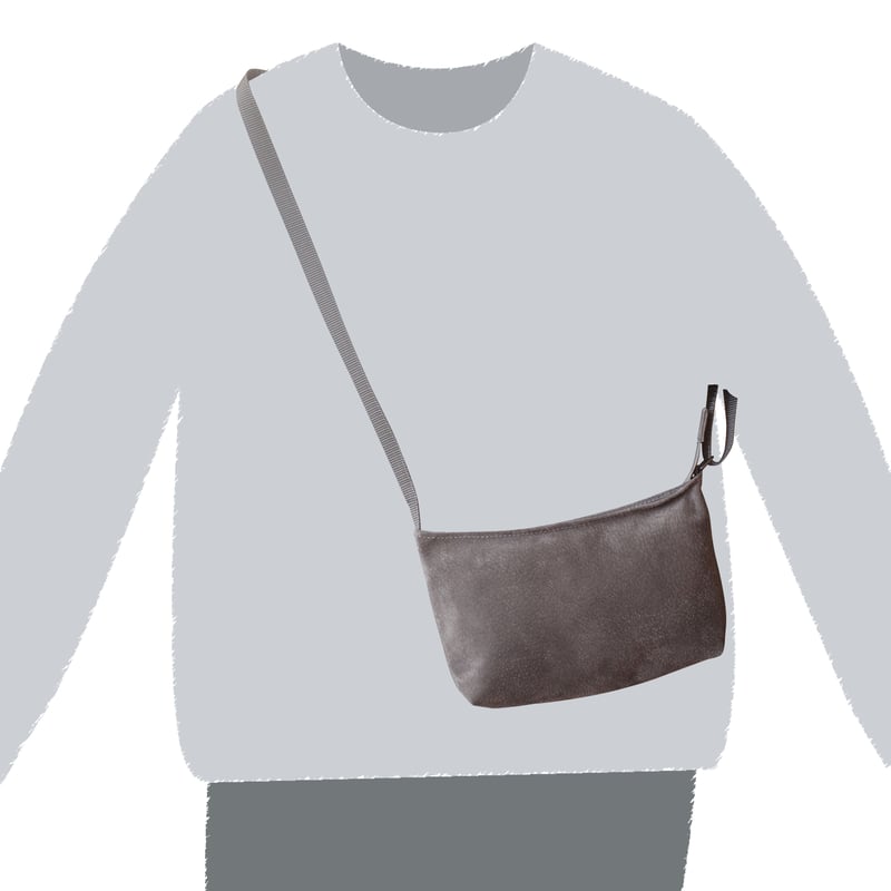☆ サコッシュ CAILLOU MINI 洗えるレザーミニサコッシュ 【 Washable Leather Mini Crossbod
