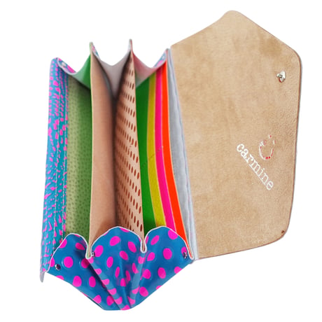 レザーロングウォレット バード ネオンカラー【Leather Long Wallet Bird Neon Color】