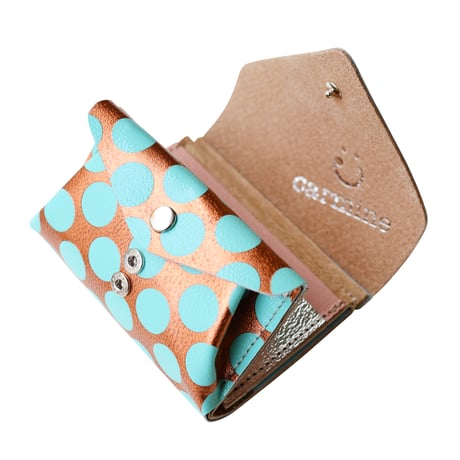 ワンウォレット/コンパクトウォレットクリアドット カッパー【One Wallet/Compact Wallet Clear Dot Copper】
