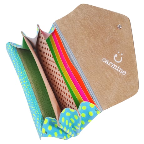 レザーロングウォレット バード ネオンカラー【Leather Long Wallet Bird Neon Color】