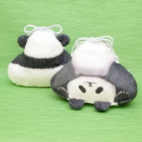 双子パンダのふわふわ巾着袋【Panda pouch】