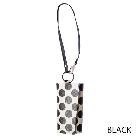 キーパスケースクリアドット ストラップ付き  【Key Passcase Clear Dot with Strap】