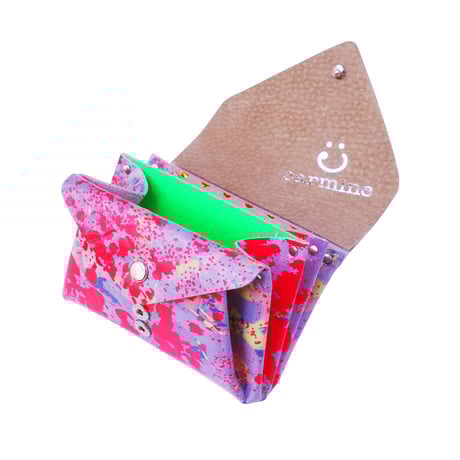 レザーミニウォレット リキッド ネオン 【Leather Mini Wallet Liquid Neon】