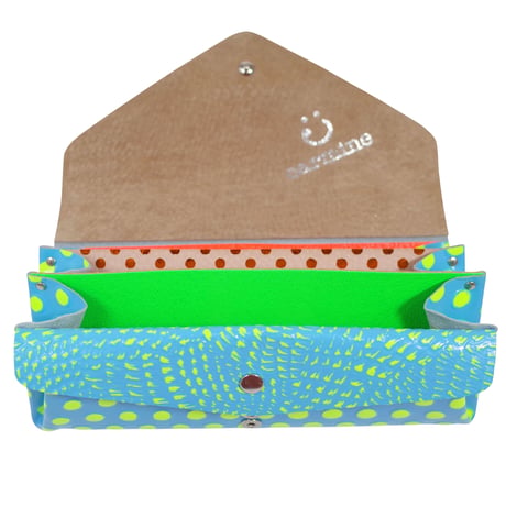 レザーロングウォレット バード ネオンカラー【Leather Long Wallet Bird Neon Color】